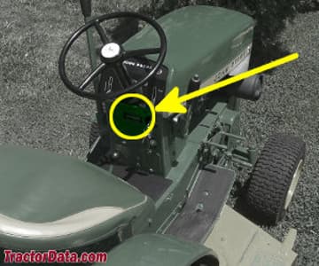 John Deere 110 serial number location