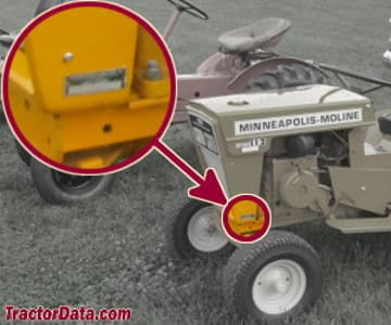 Minneapolis-Moline 112 serial number location