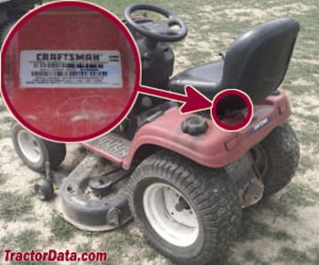 Ubicación del número de serie Craftsman 917.27608