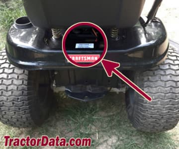 Craftsman 247.28885 Standort der Seriennummer