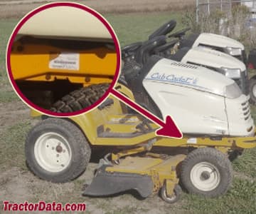 Localização do número de série Cub Cadet 3204