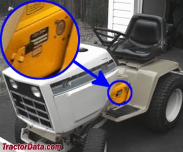 Localização do número de série Cub Cadet 1812