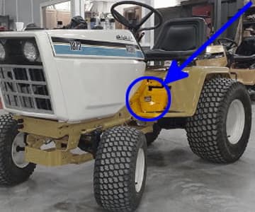 Localização do número de série Cub Cadet 1872