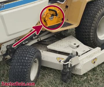 Localização do número de série Cub Cadet 2072