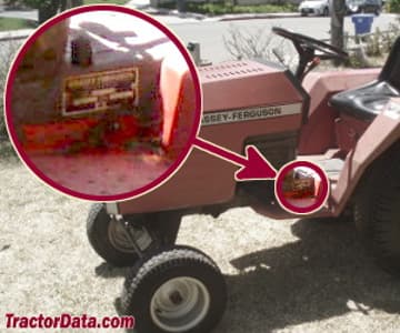Emplacement du numéro de série Massey Ferguson 318GTX