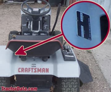 Localização do número de série Craftsman 917.25479