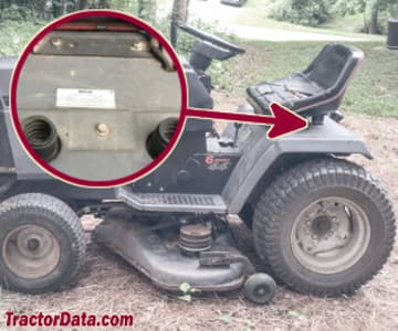 Craftsman 917.25598 Standort der Seriennummer