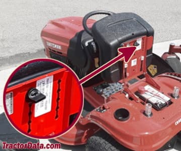Standort der Craftsman T105 Seriennummer