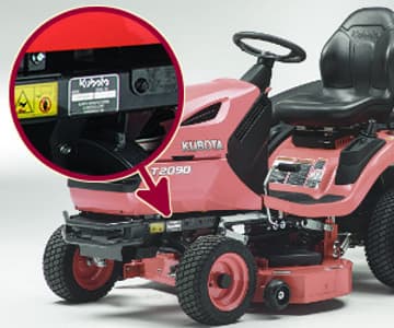 Ubicación del número de serie Kubota T2090BR