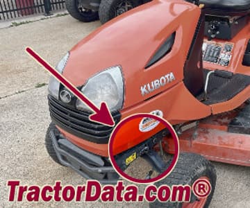 Kubota T2290KWT Seriennummernstandort