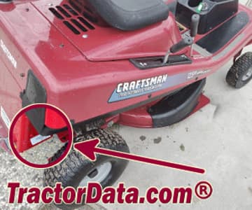 Ubicación del número de serie Craftsman 536.27034