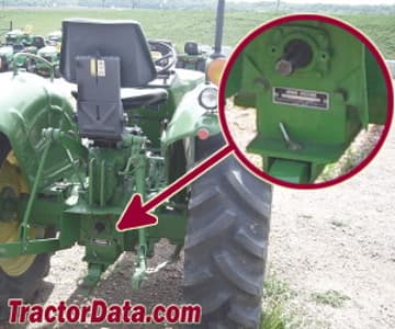 John Deere 1050 serial number location
