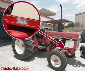 Localização do número de série da International Harvester 484