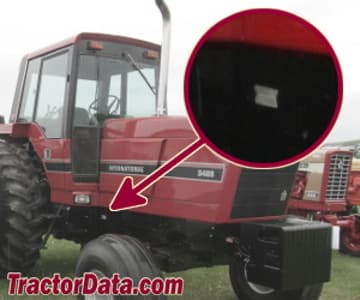 Localização do número de série da International Harvester 5488