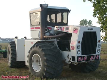 Big Bud 400/30 four-wheel drive tractor, right side.