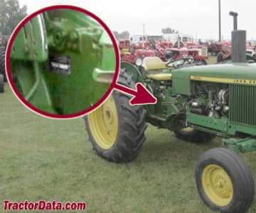 John Deere 1520 serial number location