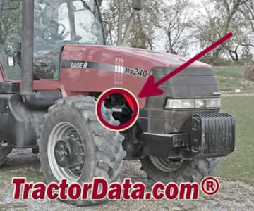 Emplacement du numéro de série Case IH MX200
