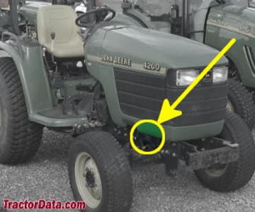Localização do número de série John Deere 4300