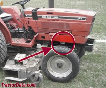 Localização do número de série da International Harvester 244