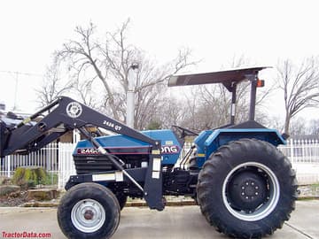 Long 2460 with Bush Hog 2426QT loader.