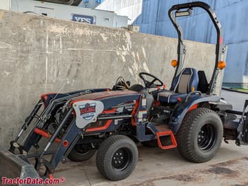 Bad Boy 2024H compact tractor with Pinstripe Bowl decal wrap.