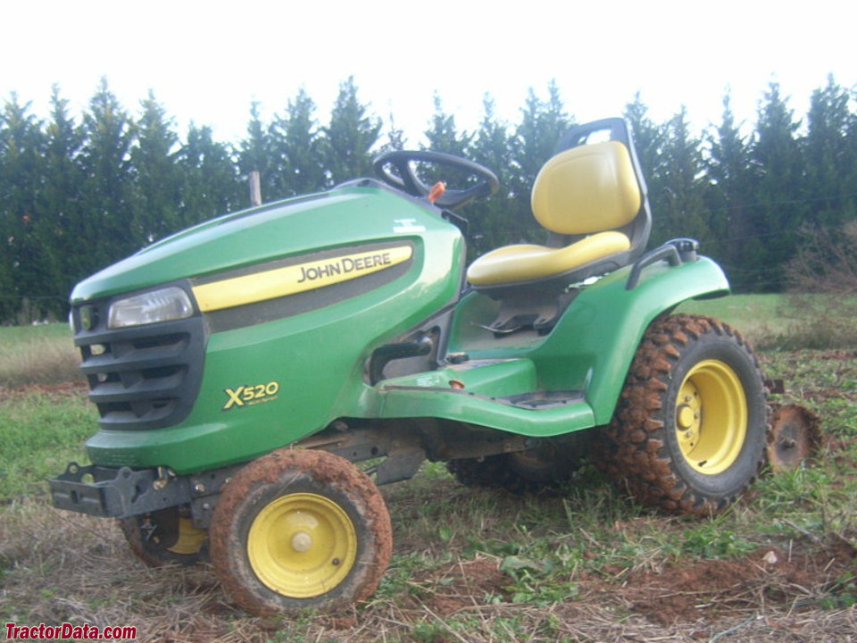 John Deere X520 with disc.