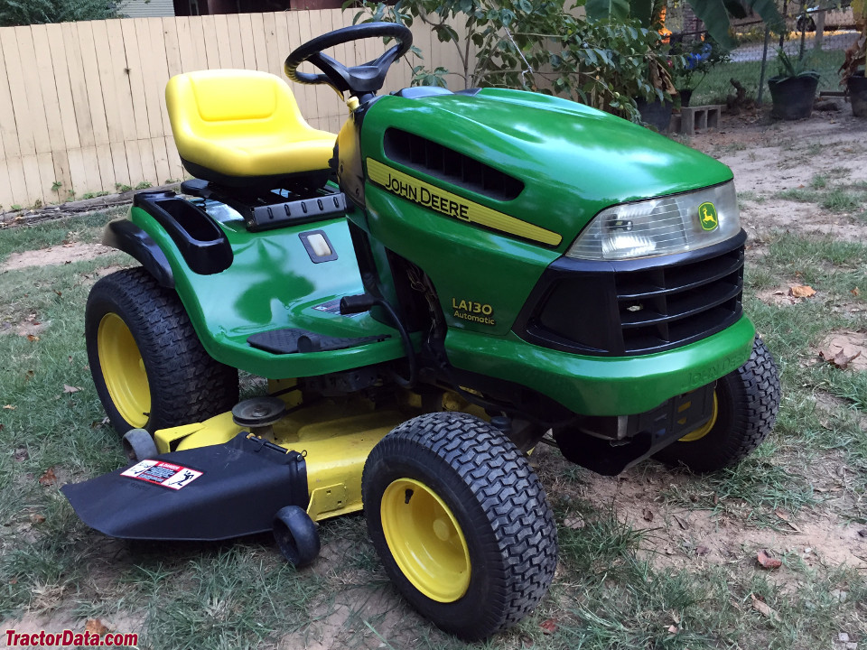 John Deere LA130 with mower deck.