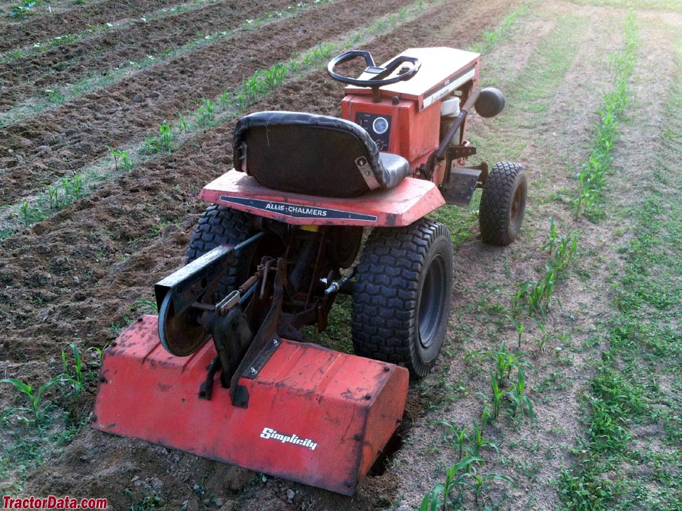 Allis-Chalmers 610 with mounted tiller.