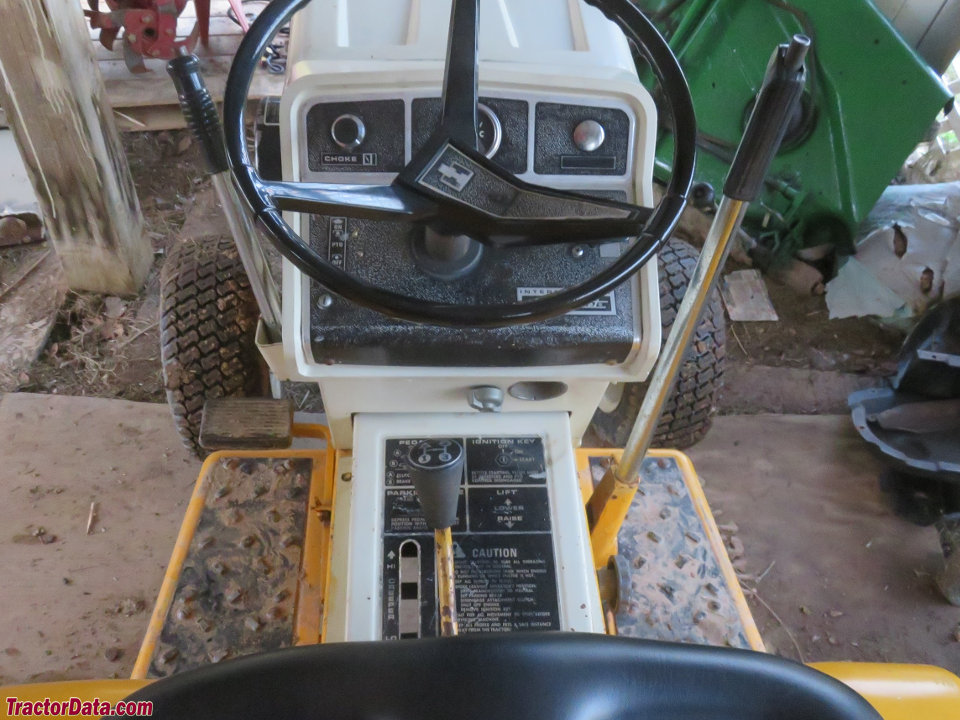 Cub Cadet 108 operator station and controls.