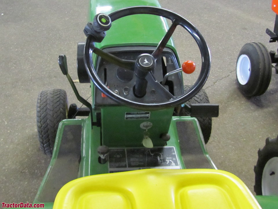 John Deere 312 operator station and controls.