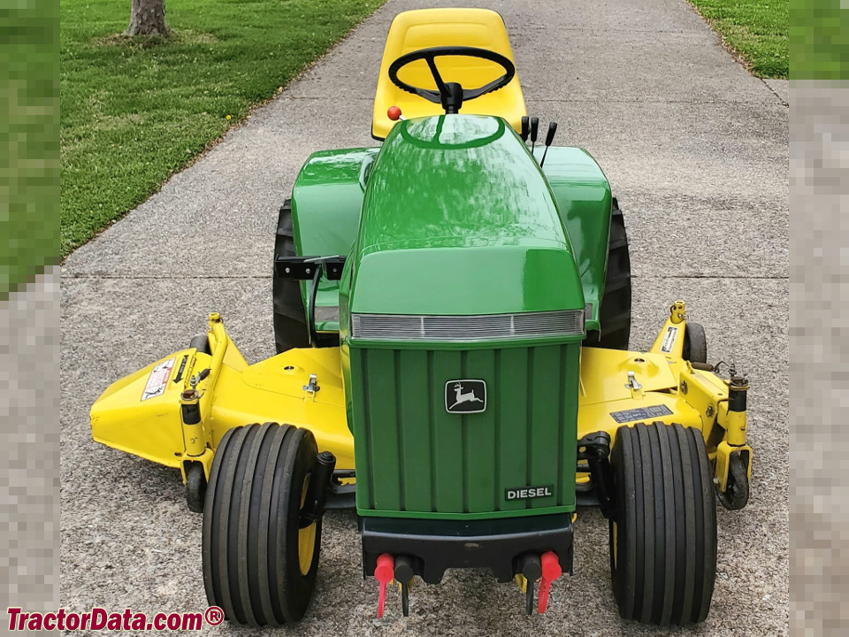 John Deere 430 with mower deck.