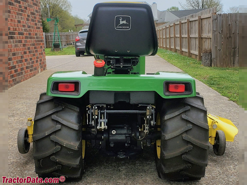 John Deere 430 with mower deck.