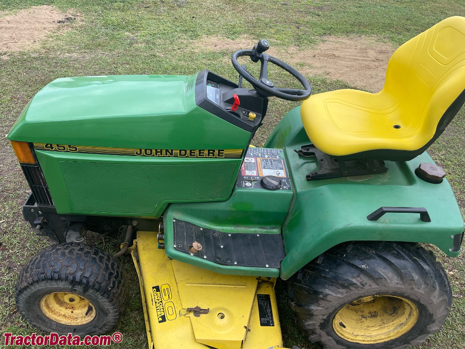 John Deere 455 with 60-inch mower deck.
