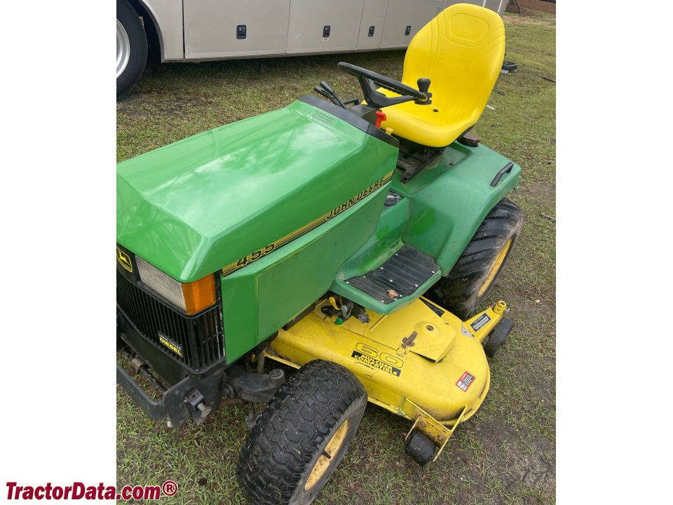 John Deere 455 with 60-inch mower deck.