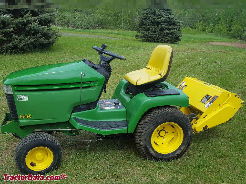 John Deere 325 with 30-inch mechanical tiller.