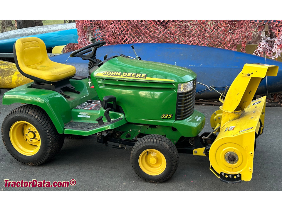 John Deere 325 with snow blower.