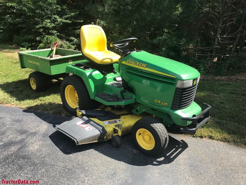 John Deere GX335 with model 80 dump cart.