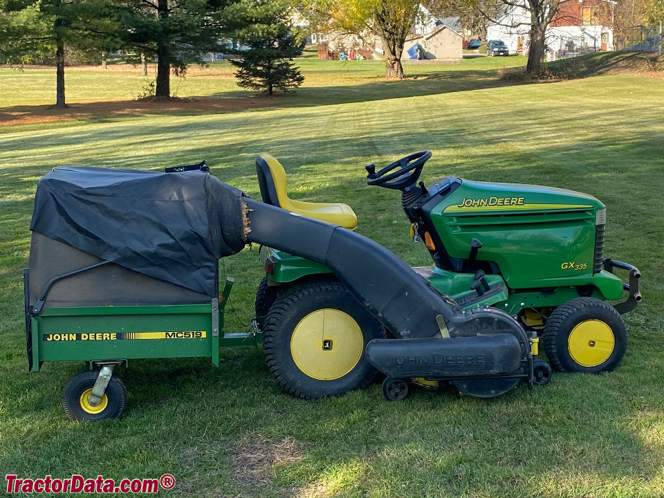 John Deere Gx335 with MC519 material collection system.