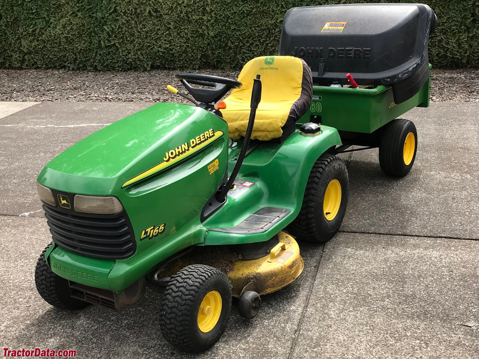John Deere LT166 with model 80 cart.