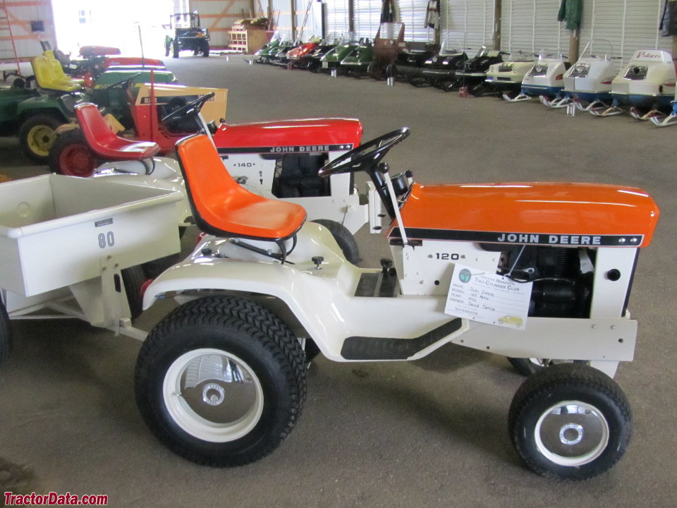 Patio series John Deere 120 in orange with 80 cart