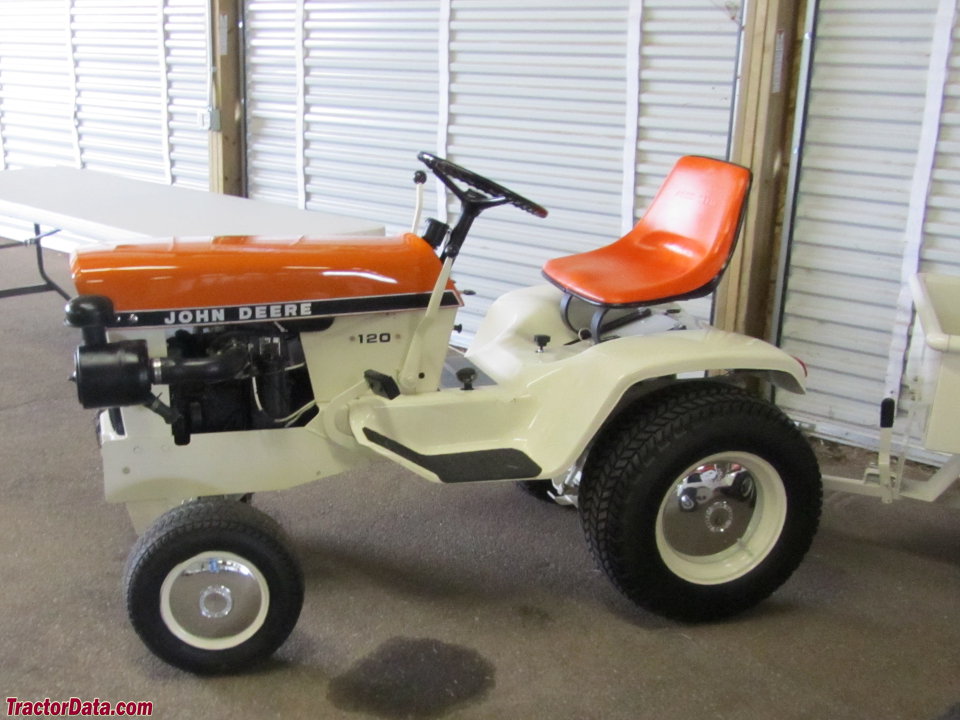 Patio series John Deere 120 in orange with 80 cart
