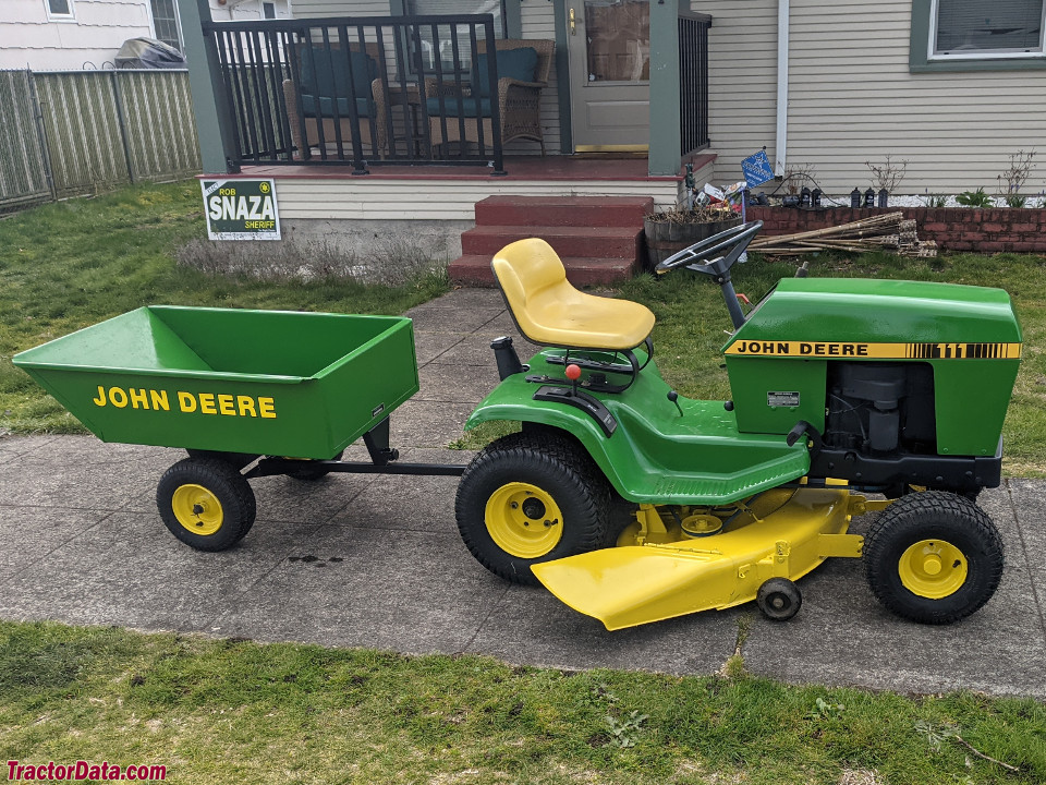 John Deere 111 with model 50 cart.