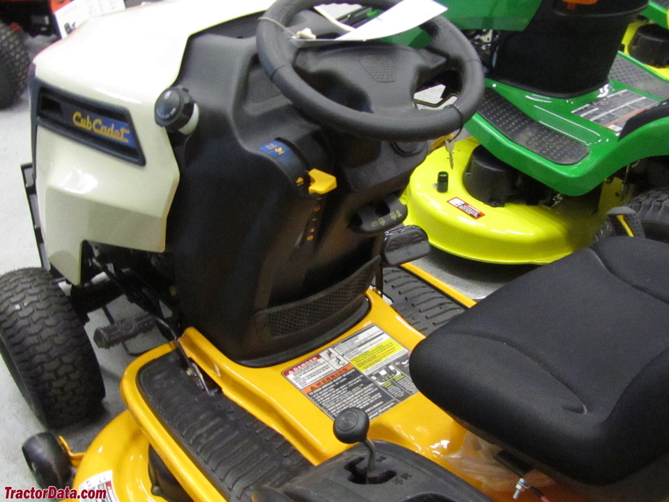 Cub Cadet LTX 1040 operator station and controls.