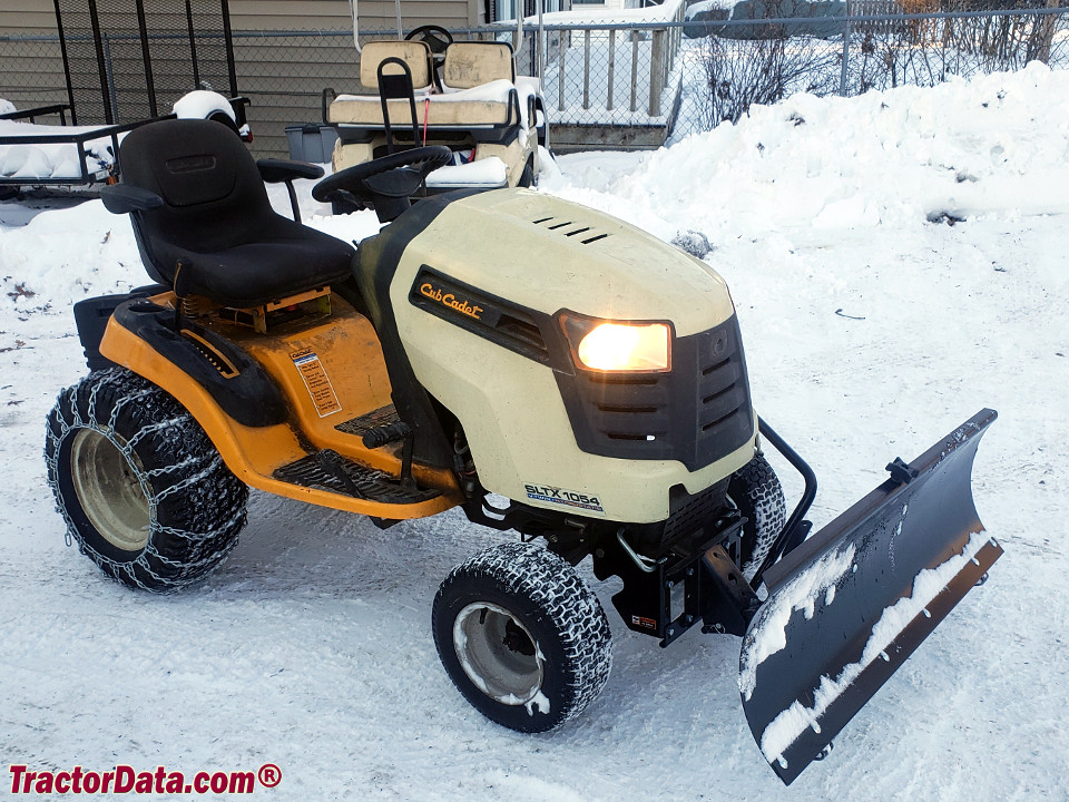 Cub Cadet SLTX1054 with snow blade.