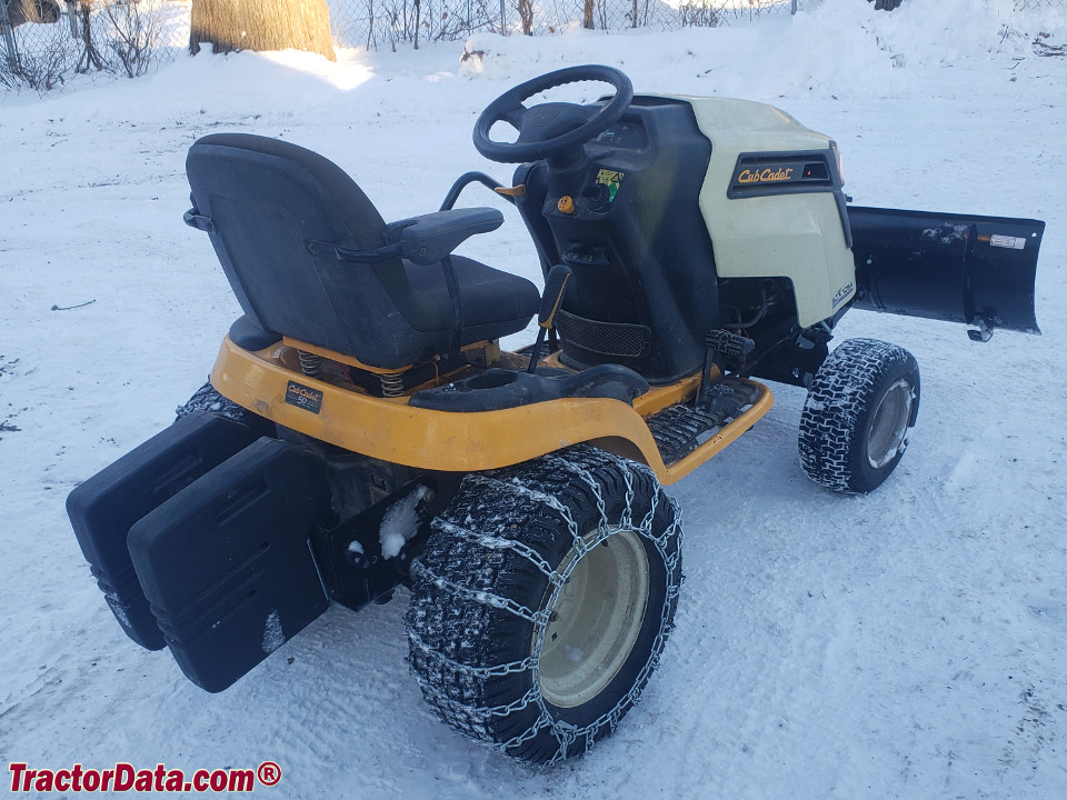 Cub Cadet SLTX1054 with snow blade.