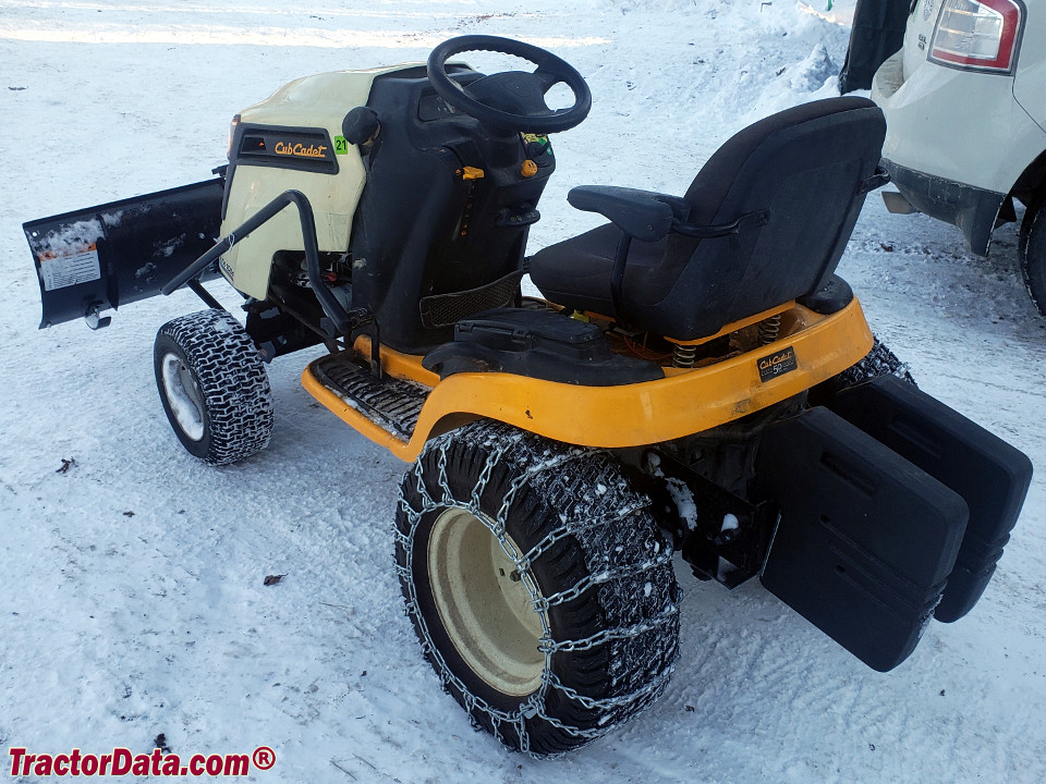 Cub Cadet SLTX1054 with snow blade.