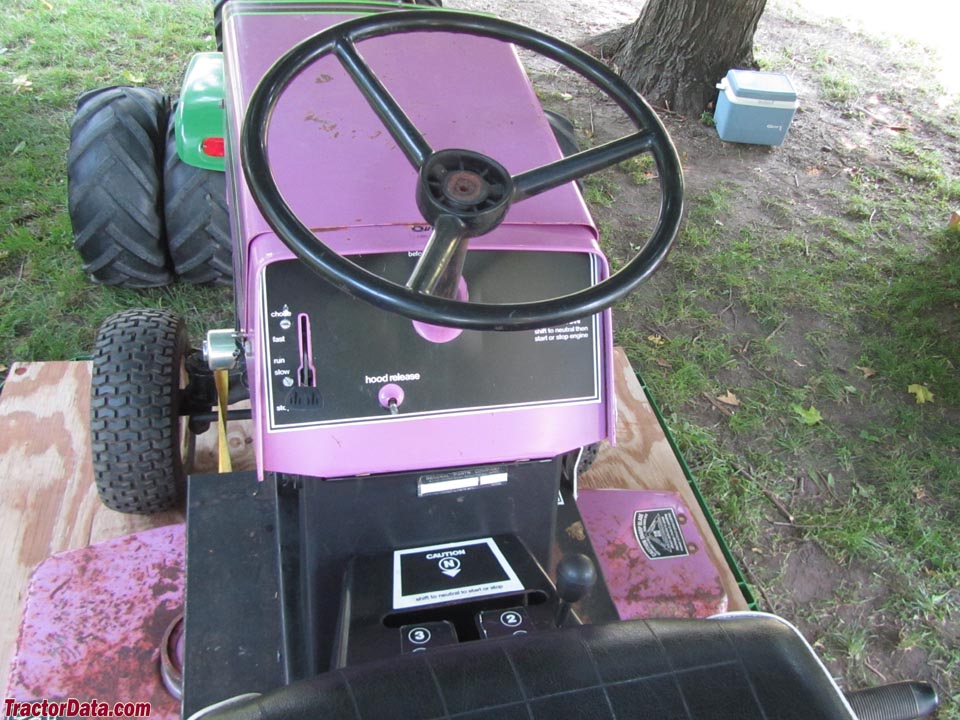 Arctic Grass Cat E-1037 operator station and controls.
