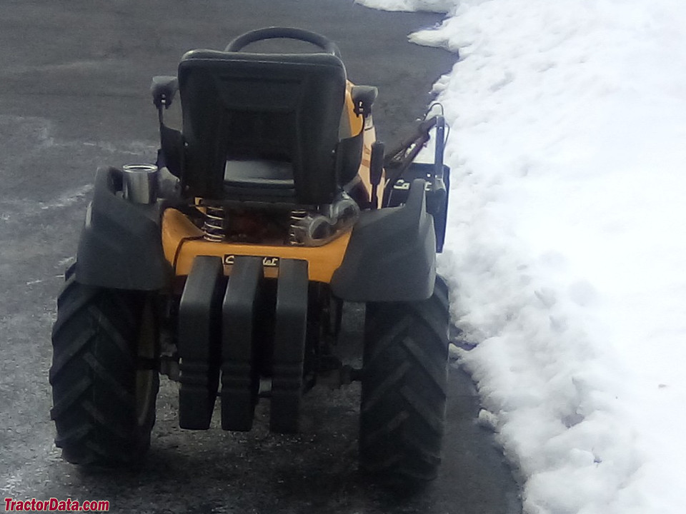 Cub Cadet XT1 GT50 with snow blade.