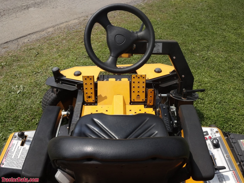Cub Cadet Tank S7232 operator station and controls.
