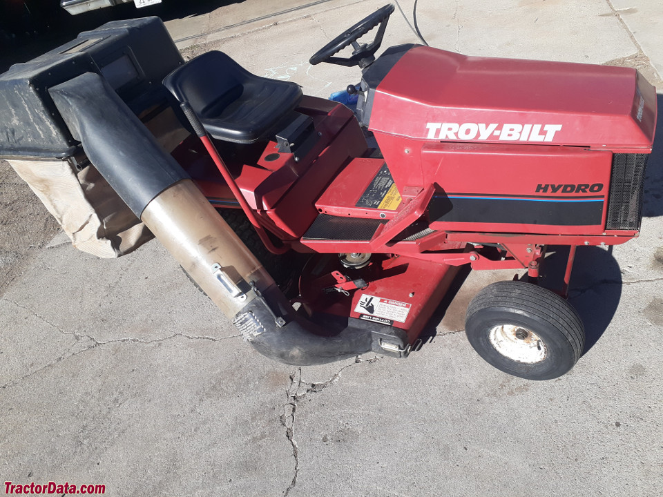 Troy-Bilt 3312HR with grass bagger.